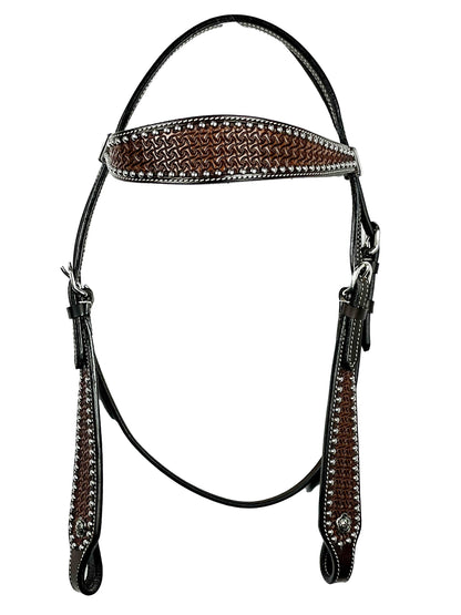 Ezy Ride Bridle Shaped Brow with Dots and Stamping