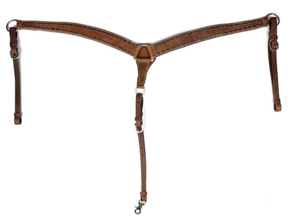 Ezy Ride Breastplate with Lacing Natural Harness