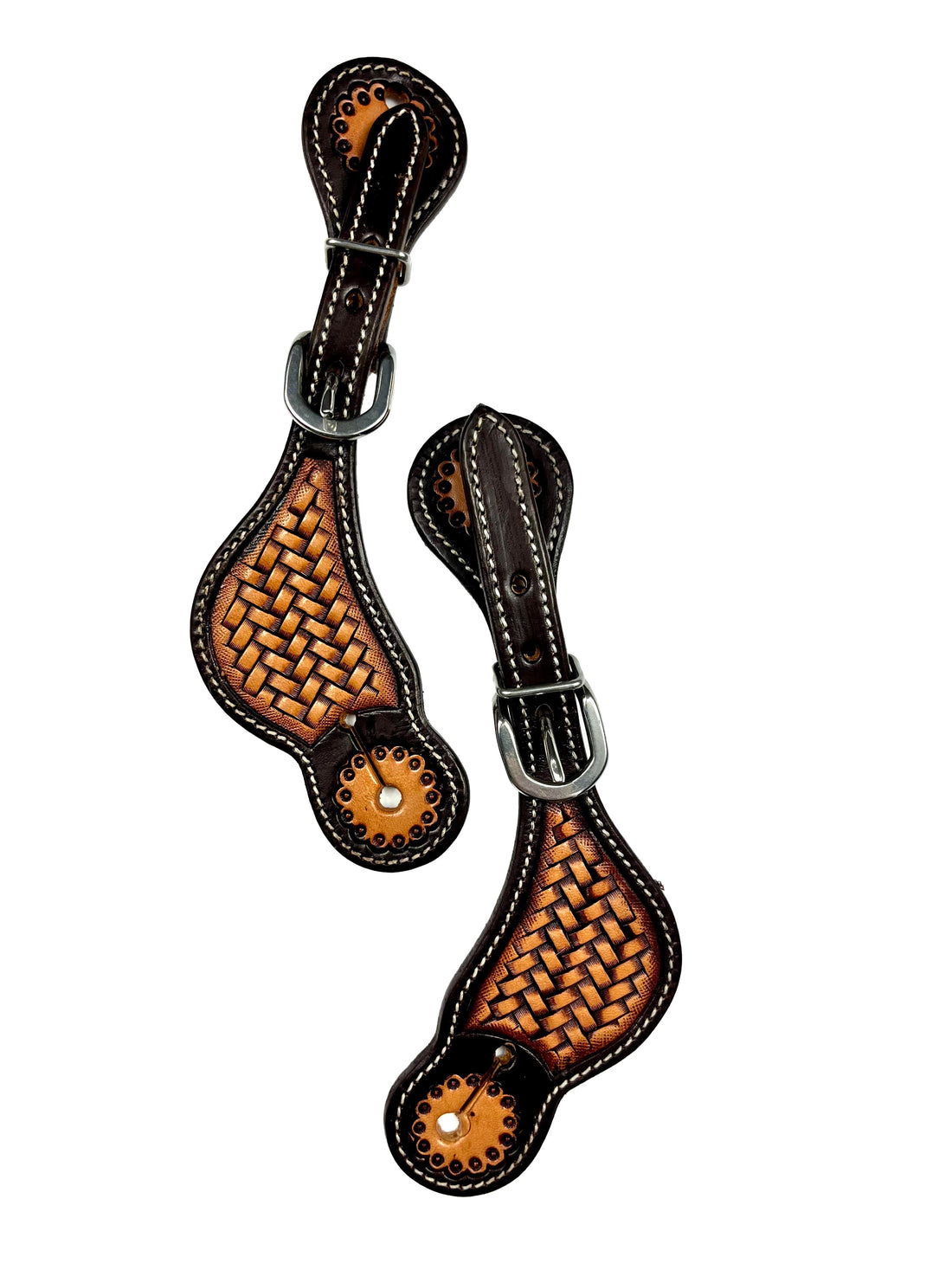 Ezy Ride Spur Strap Shaped with Basket Stamping