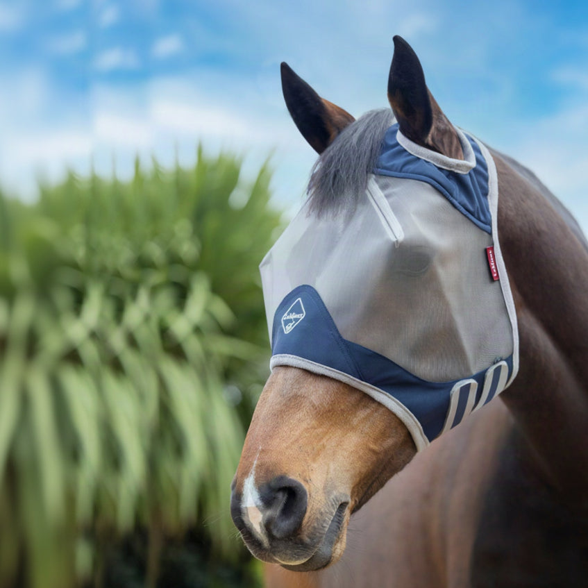LeMieux ArmourShield Pro Standard Fly Mask Navy lifestyle