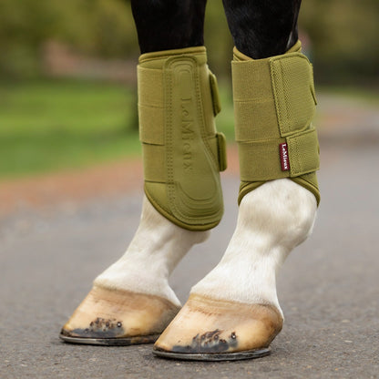 LeMieux Arika Mesh Brushing Boots Gooseberry lifestyle
