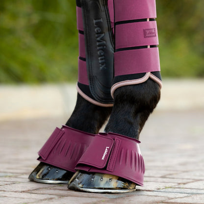 LeMieux Rubber Bell Boots Blackberry lifestyle