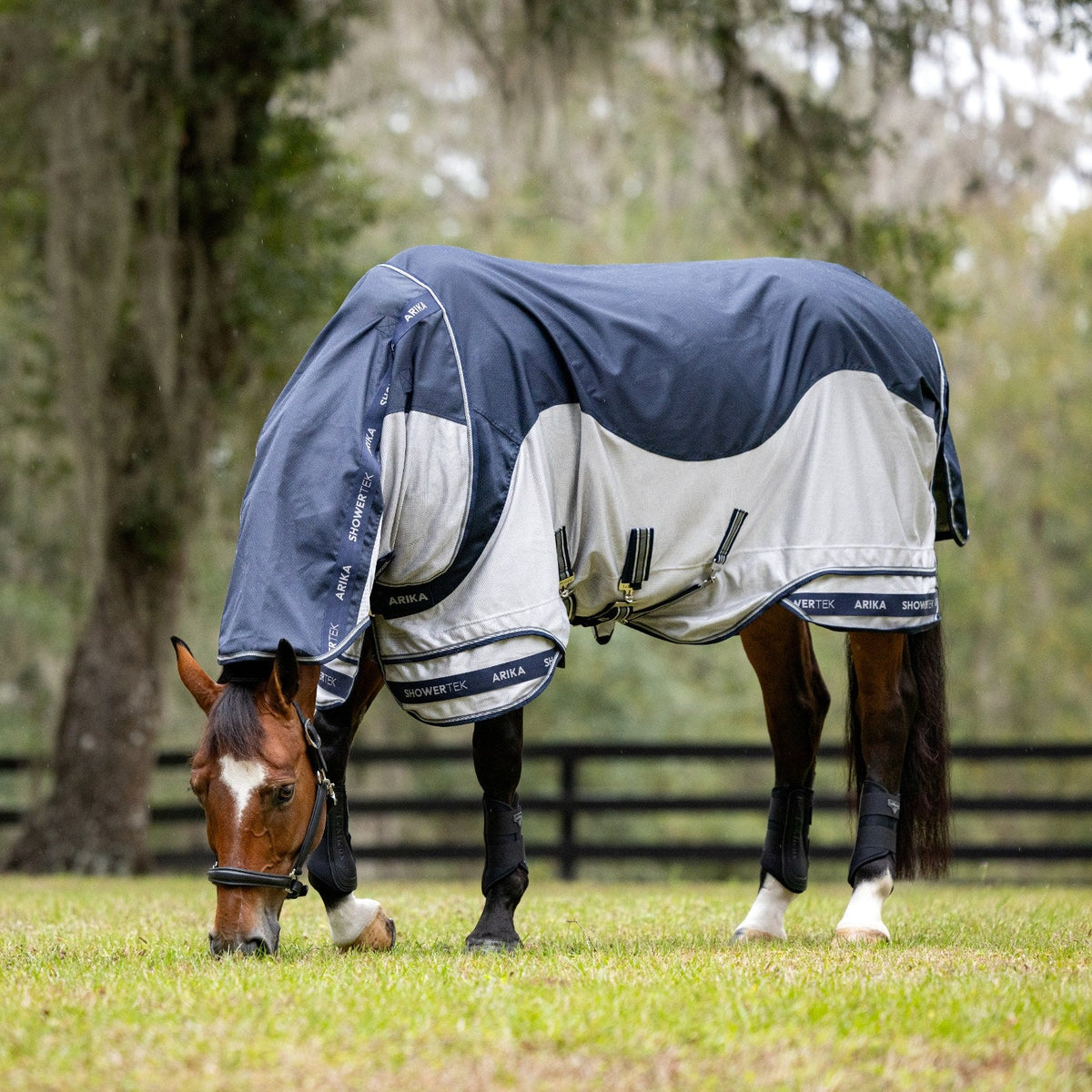 LeMieux Arika Shower-Tek Fly Rug Navy lifestyle