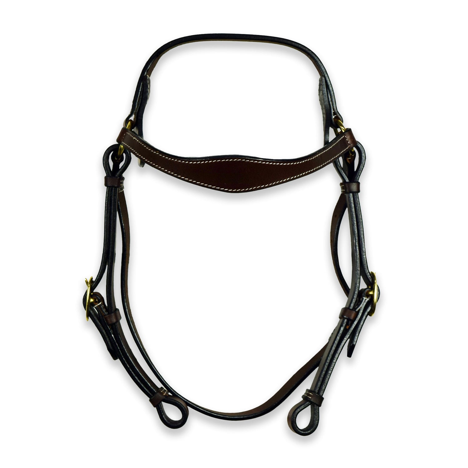Ezy Ride Bridle Barcoo with Shaped Brow and Brass Buckles