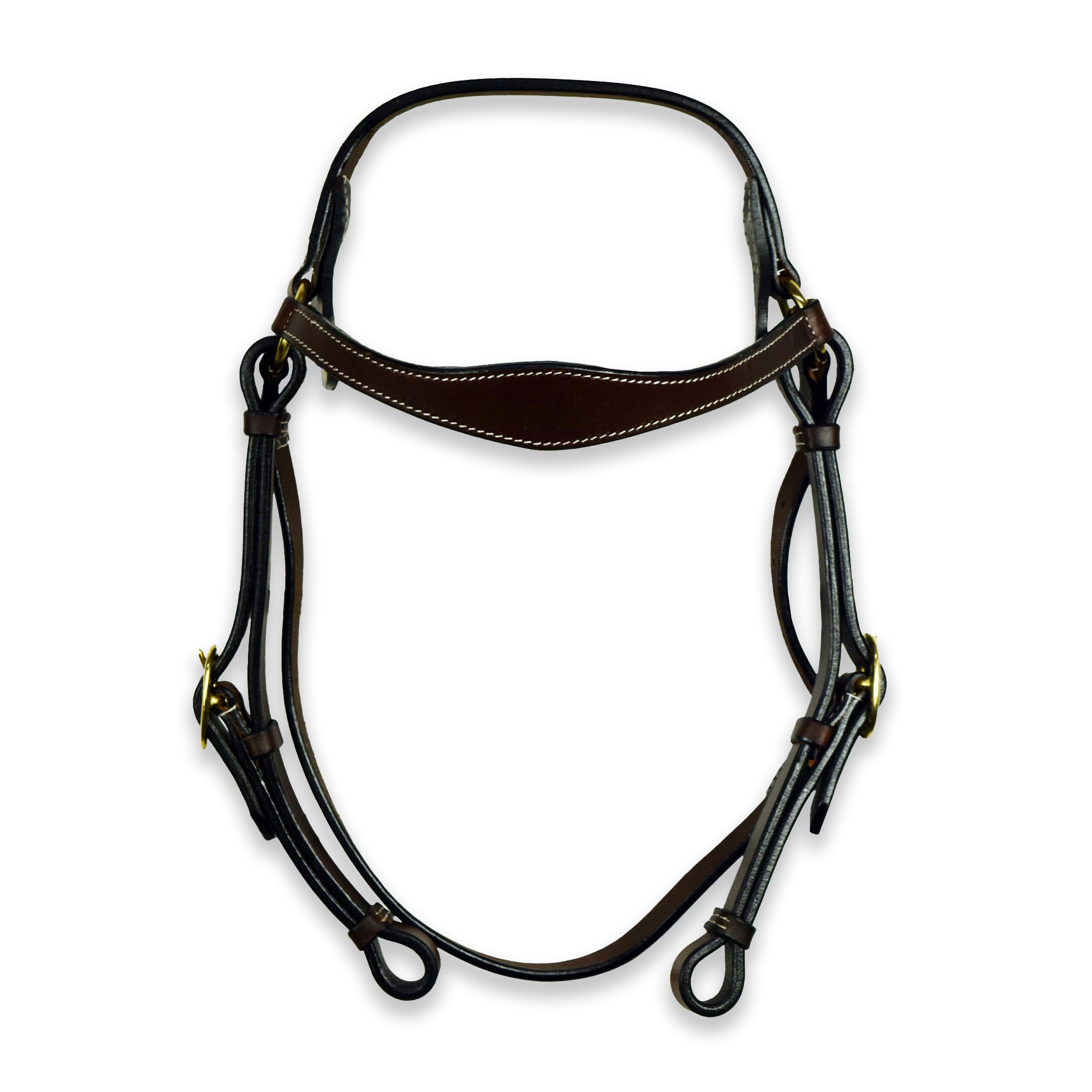 Ezy Ride Bridle Barcoo with Shaped Brow and Brass Buckles