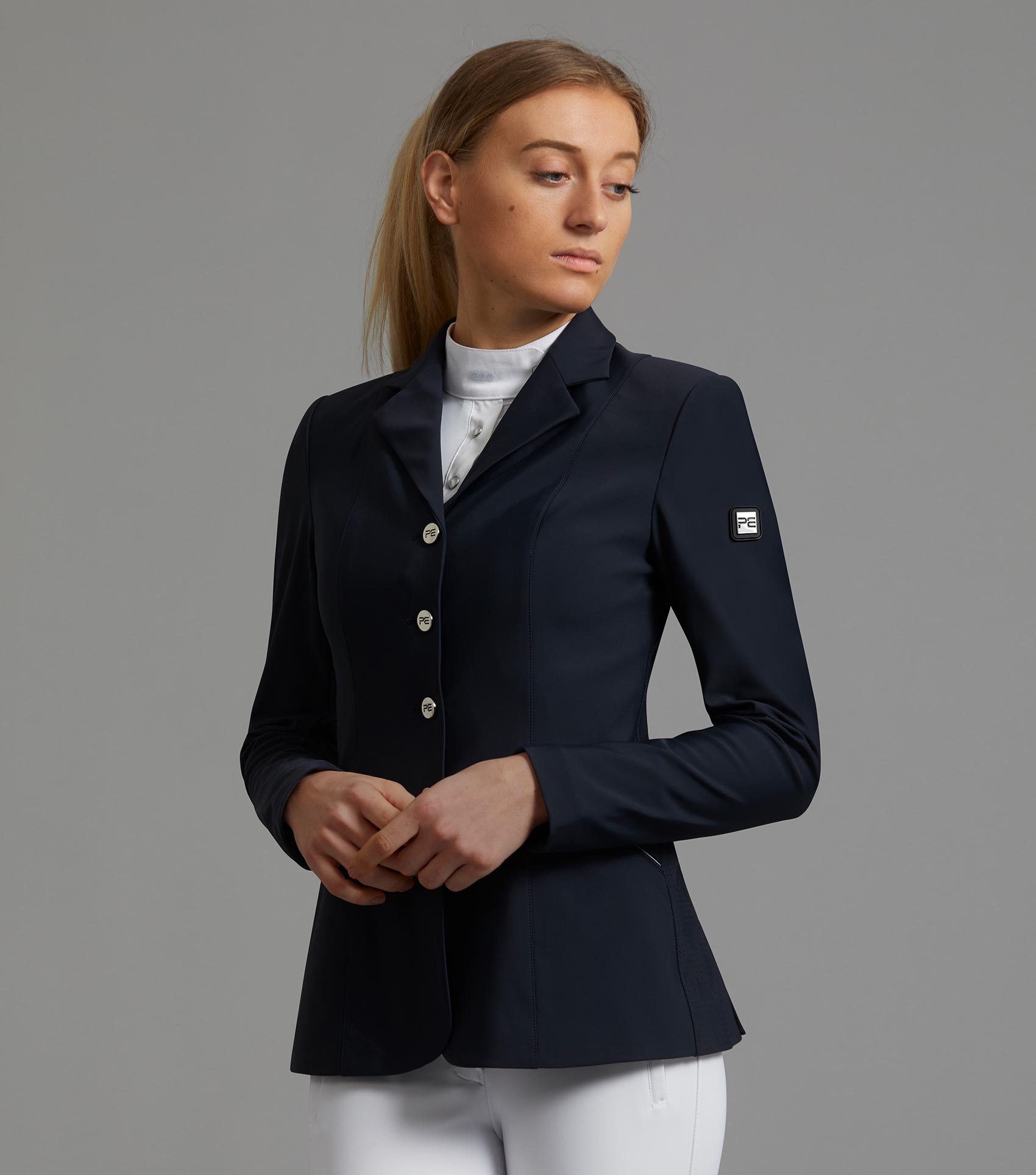 Description:Nera Ladies Competition Jacket_Colour:Navy_Position:1