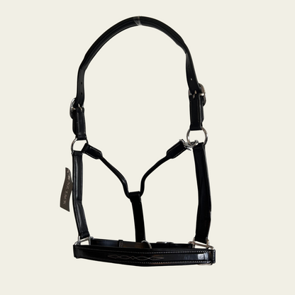 NZ Tack Padded Leather Halter - Black