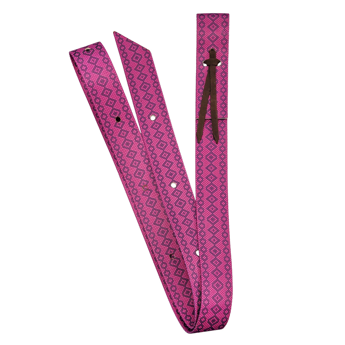 Oregon Pattern Tie Strap - Raspberry Snakeskin