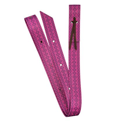 Oregon Pattern Tie Strap - Raspberry Snakeskin