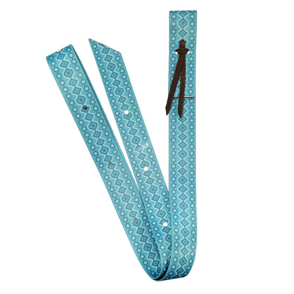 Oregon Pattern Tie Strap - Turquoise Snakeskin