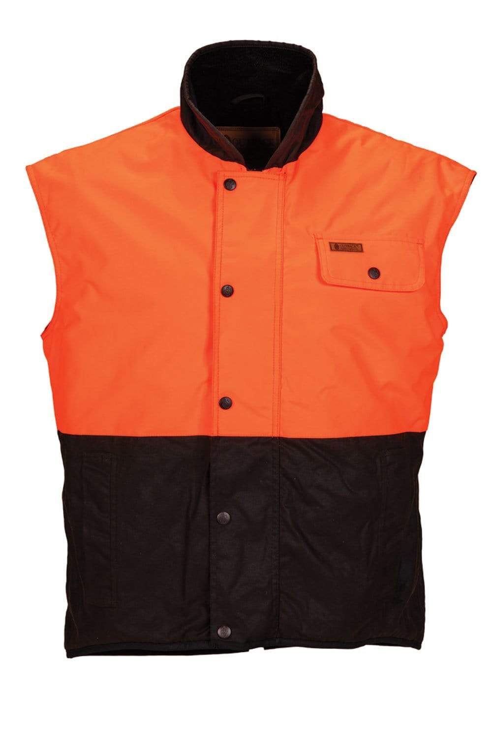 Outback Trading Co Hi-Vis Oilskin Vest - Orange