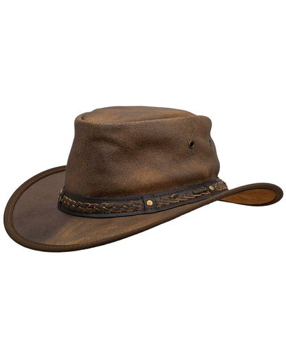 Outback Trading Co Ironbark Leather Hat - Brindle