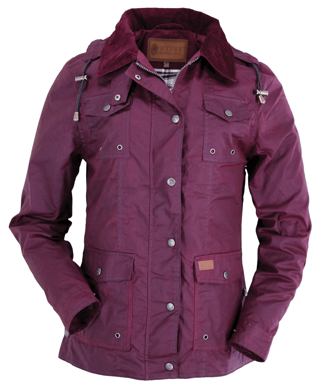 Outback Trading Co Jill-A-Roo Oilskin Jacket - Berry