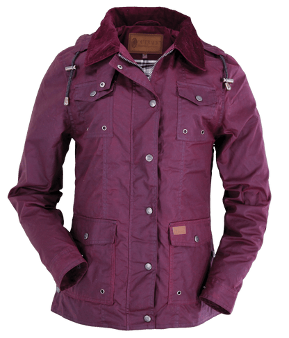 Outback Trading Co Jill-A-Roo Oilskin Jacket - Berry
