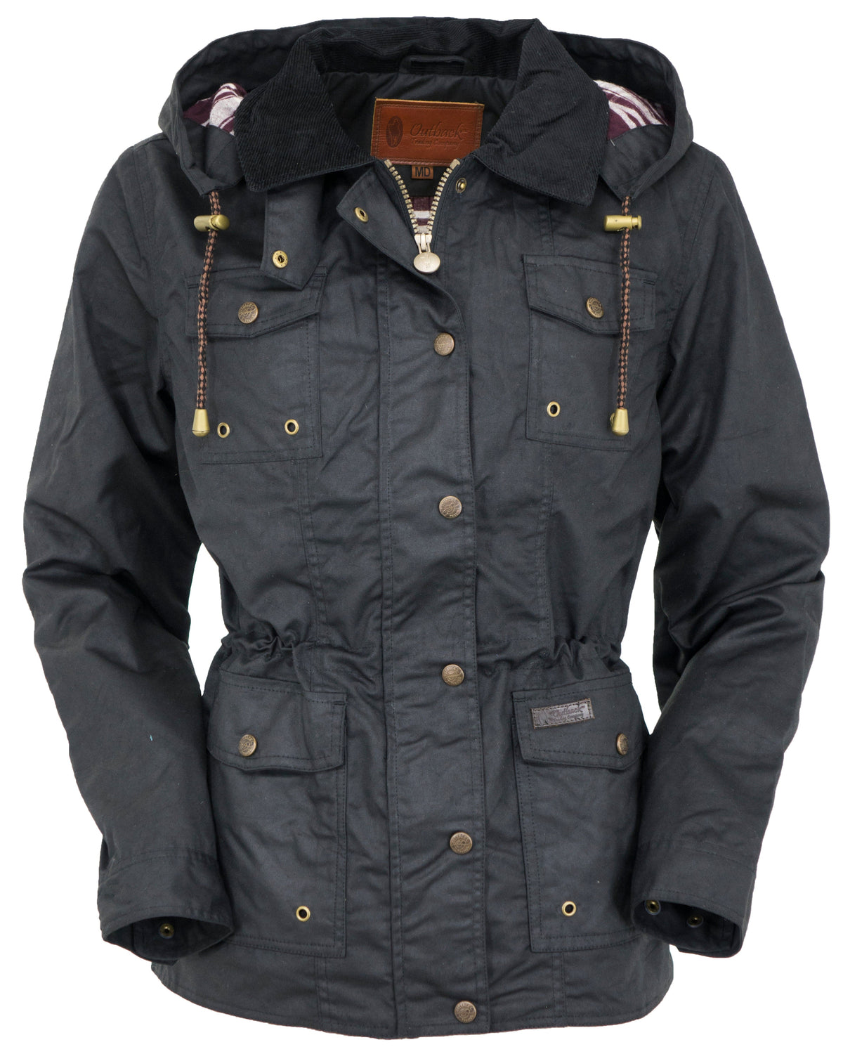 Outback Trading Co Jill-A-Roo Oilskin Jacket - Black Small