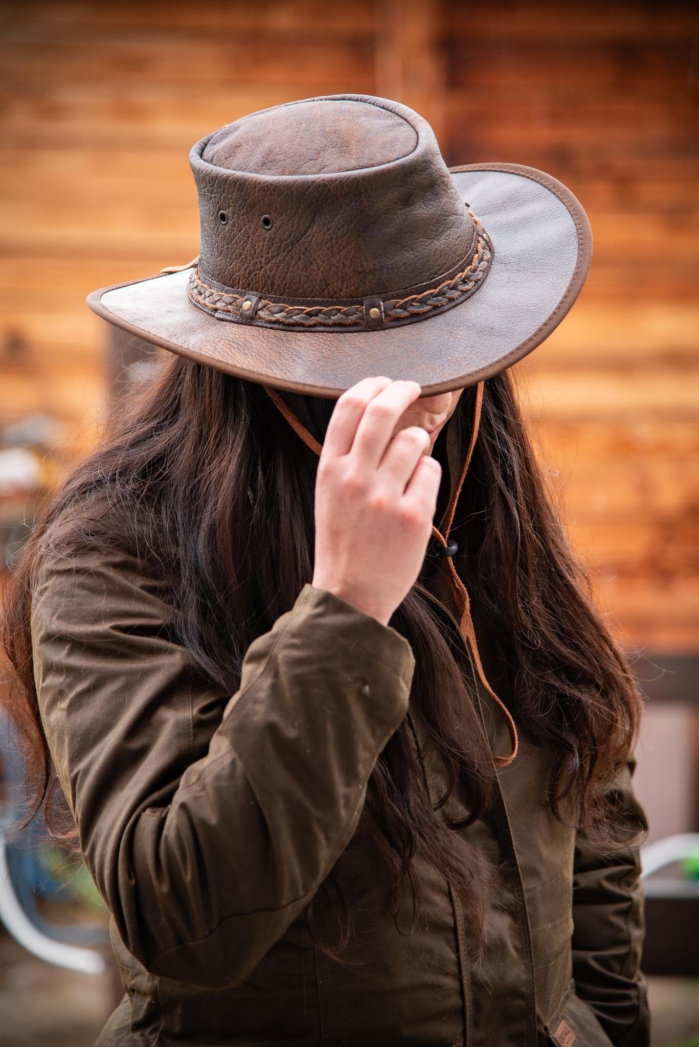 Outback Trading Co Ironbark Leather Hat