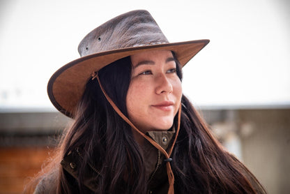 Outback Trading Co Ironbark Leather Hat