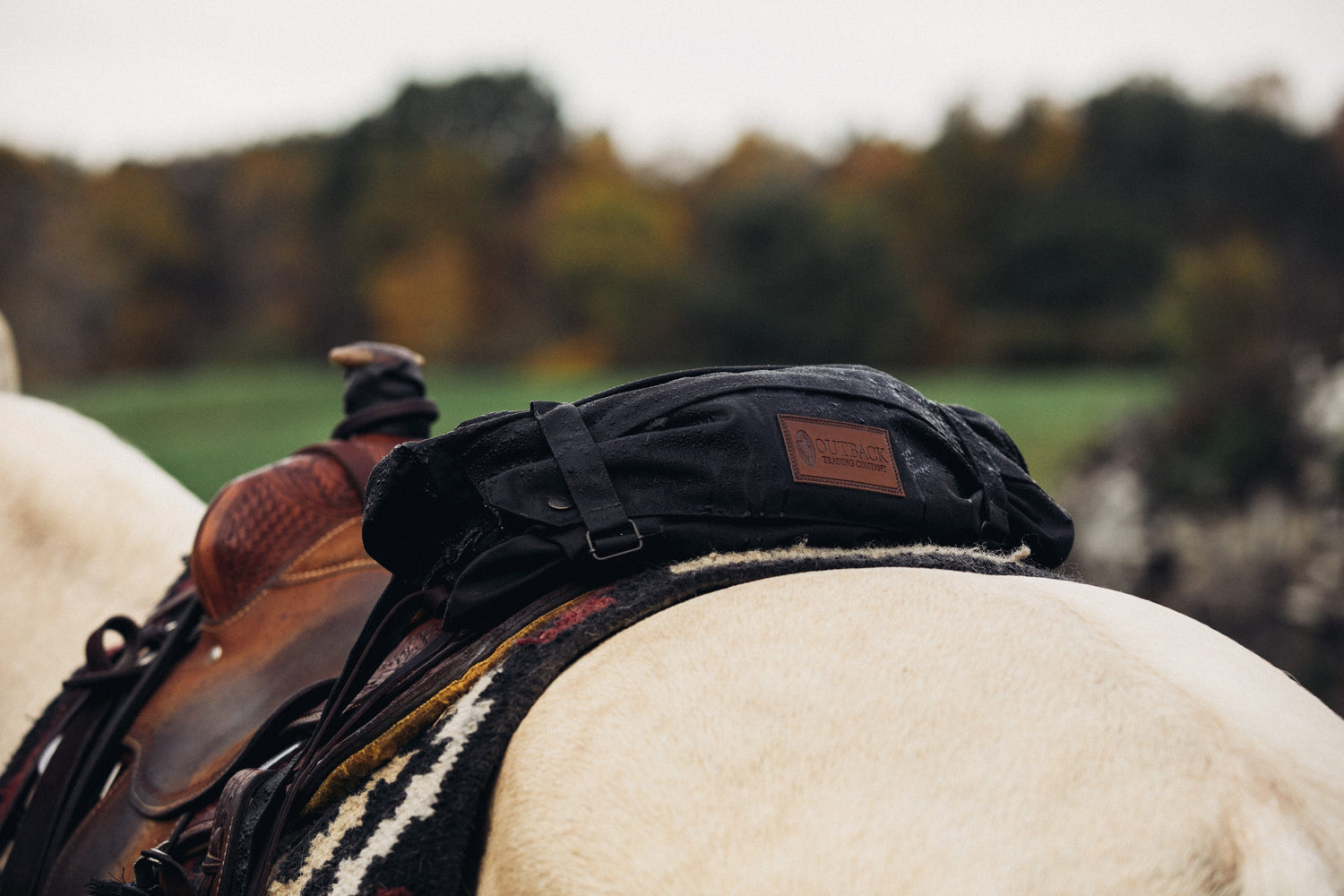 Outback Trading Co Oilskin Cantle Bag