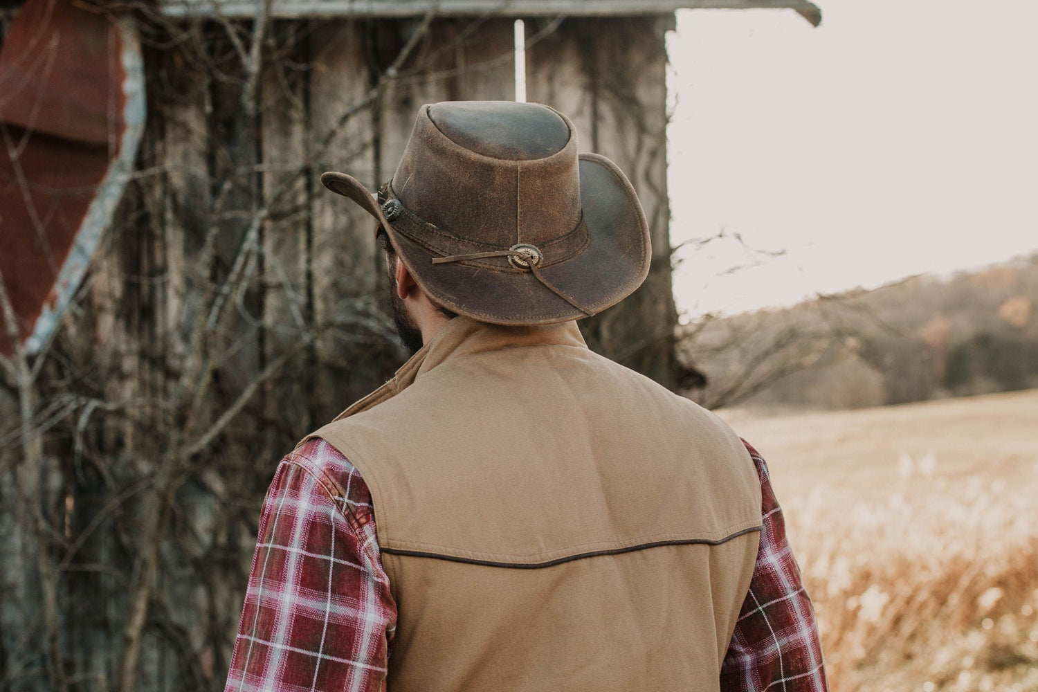 Outback Trading Co Ridge Leather Hat