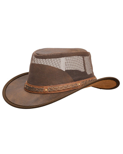 Outback Trading Co Wagga Wagga with Mesh Leather Hat