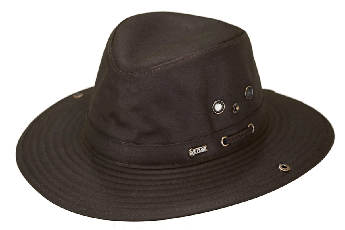 Outback Trading Co Oilskin River Guide Hat - Brown