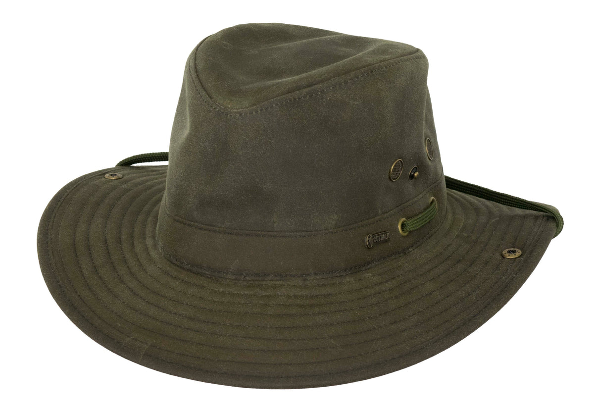 Outback Trading Co Oilskin River Guide Hat - Sage