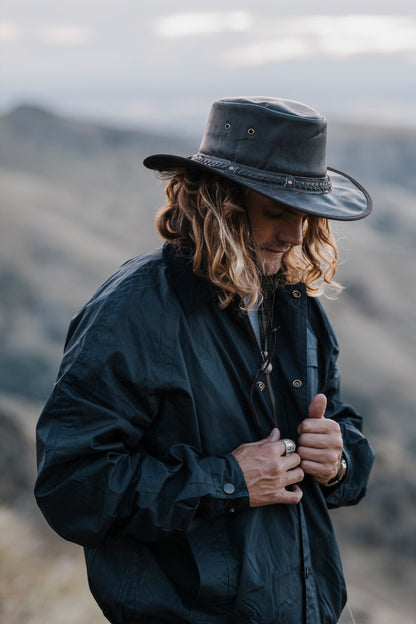 Outback Trading Co Ironbark Leather Hat