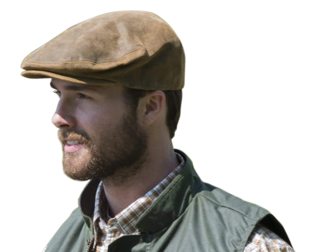 Outback Trading Co Leather Ascot Cap