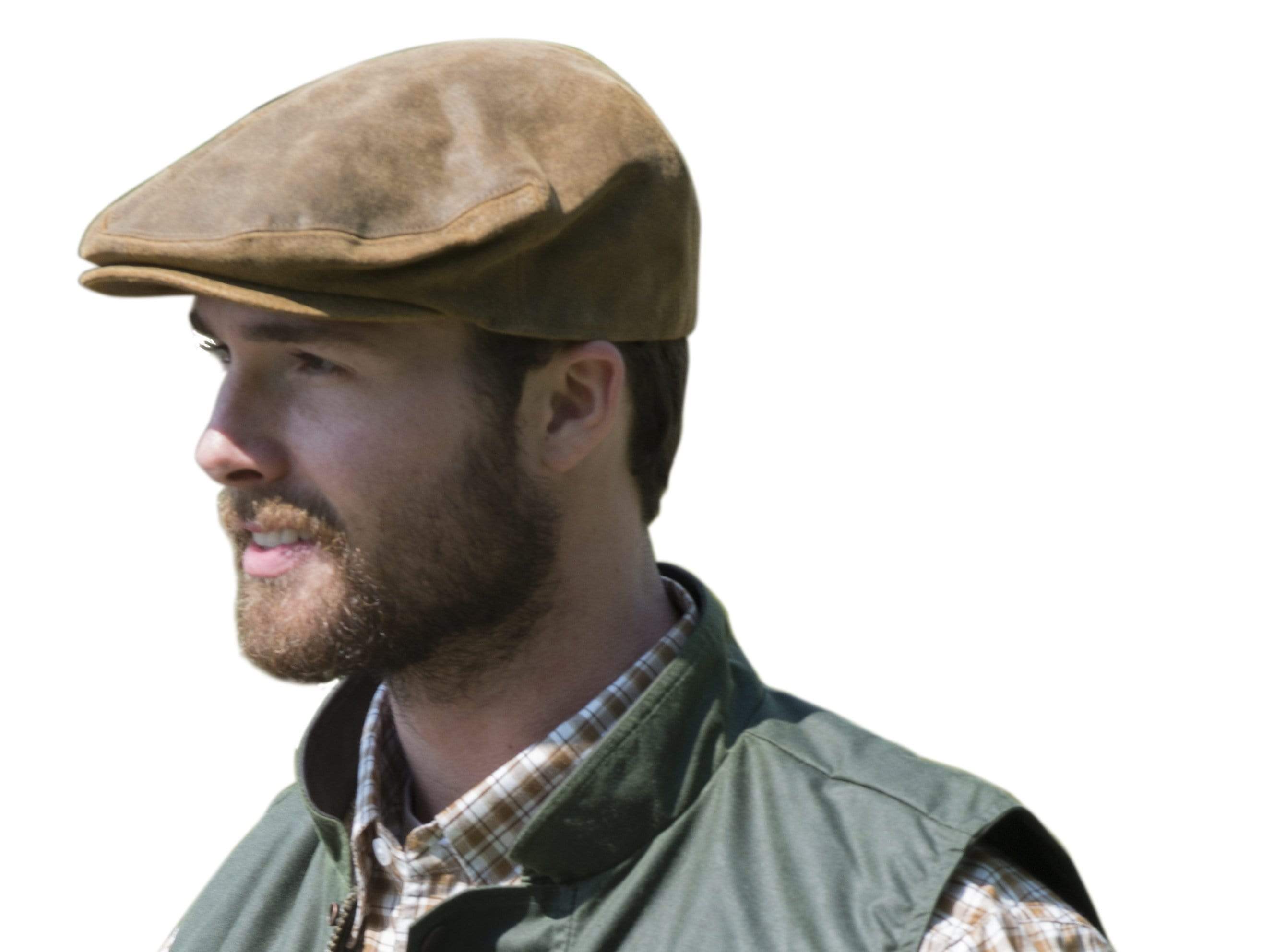 Outback Trading Co Leather Ascot Cap