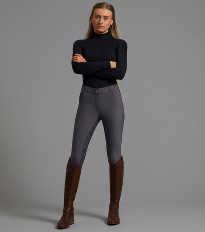 Description:Pandora Ladies Full Seat Gel Riding Breeches_Colour:Anthracite_Position:1