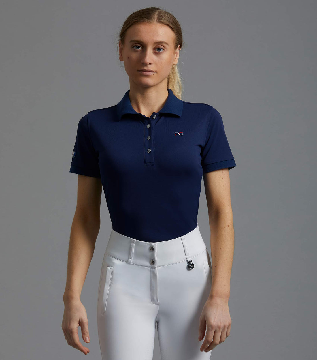 Description:PE Ladies Team Polo Shirt_Colour:Navy_Position:1