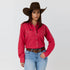 Ringers Western Pentecost Rugged Womens Full Button Work Shirt Berry