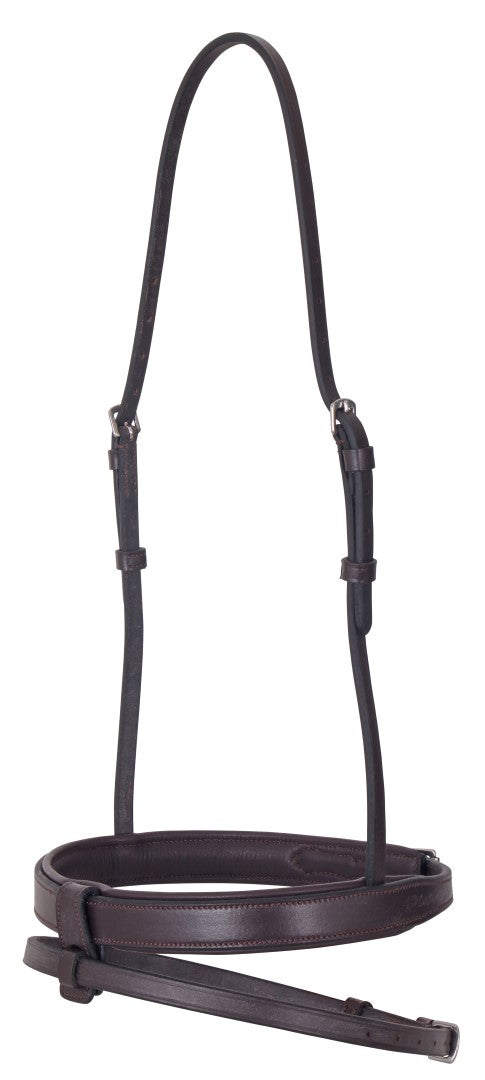 Platinum Flat Padded Noseband - Brown