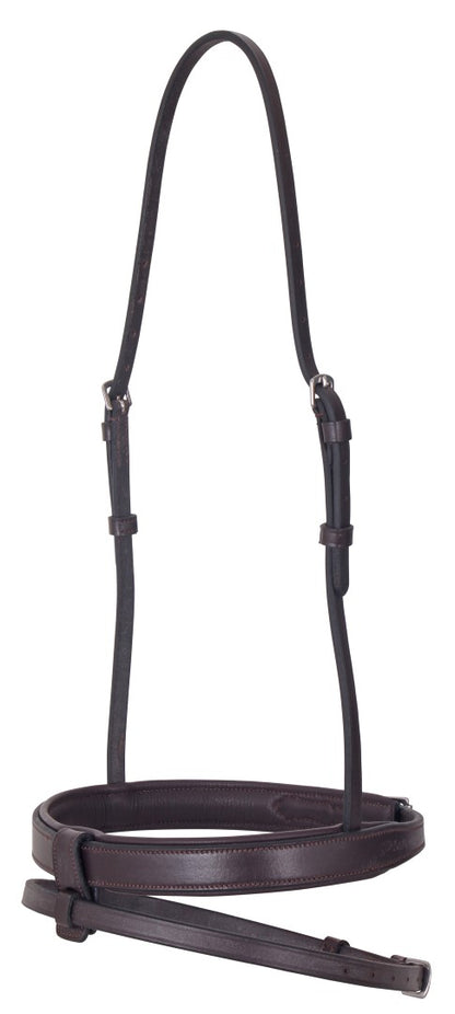 Platinum Flat Padded Noseband - Brown