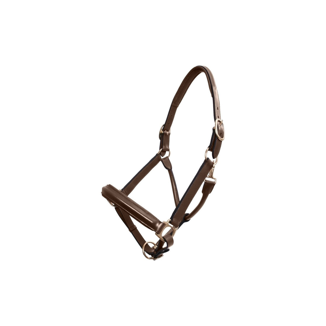 Platinum Leather Show Halter - Brown