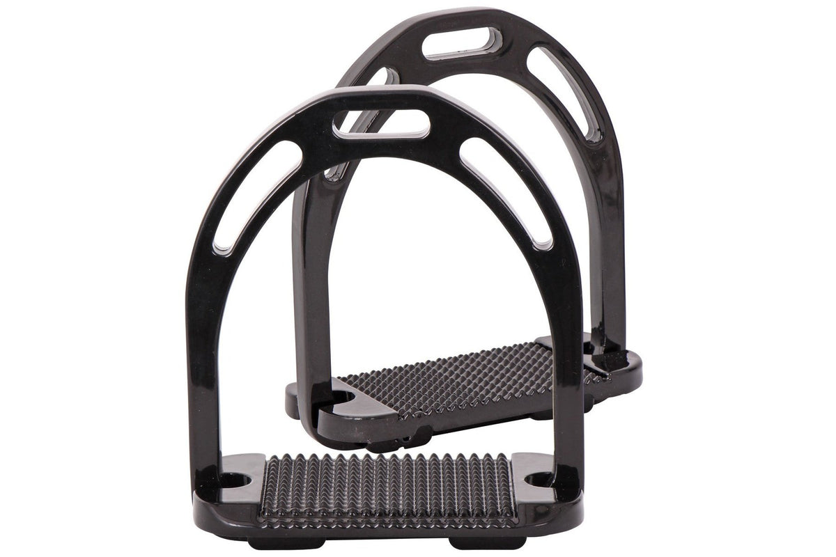 Platinum Lightweight Aluminium Stirrup Irons - Black