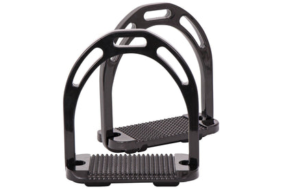 Platinum Lightweight Aluminium Stirrup Irons - Black