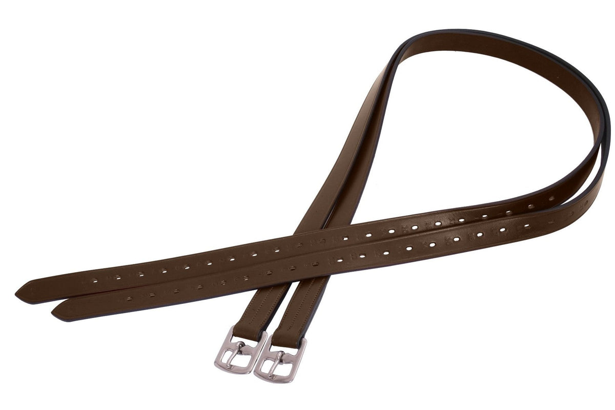 Platinum Pre-Stretched Stirrup Leathers - Brown