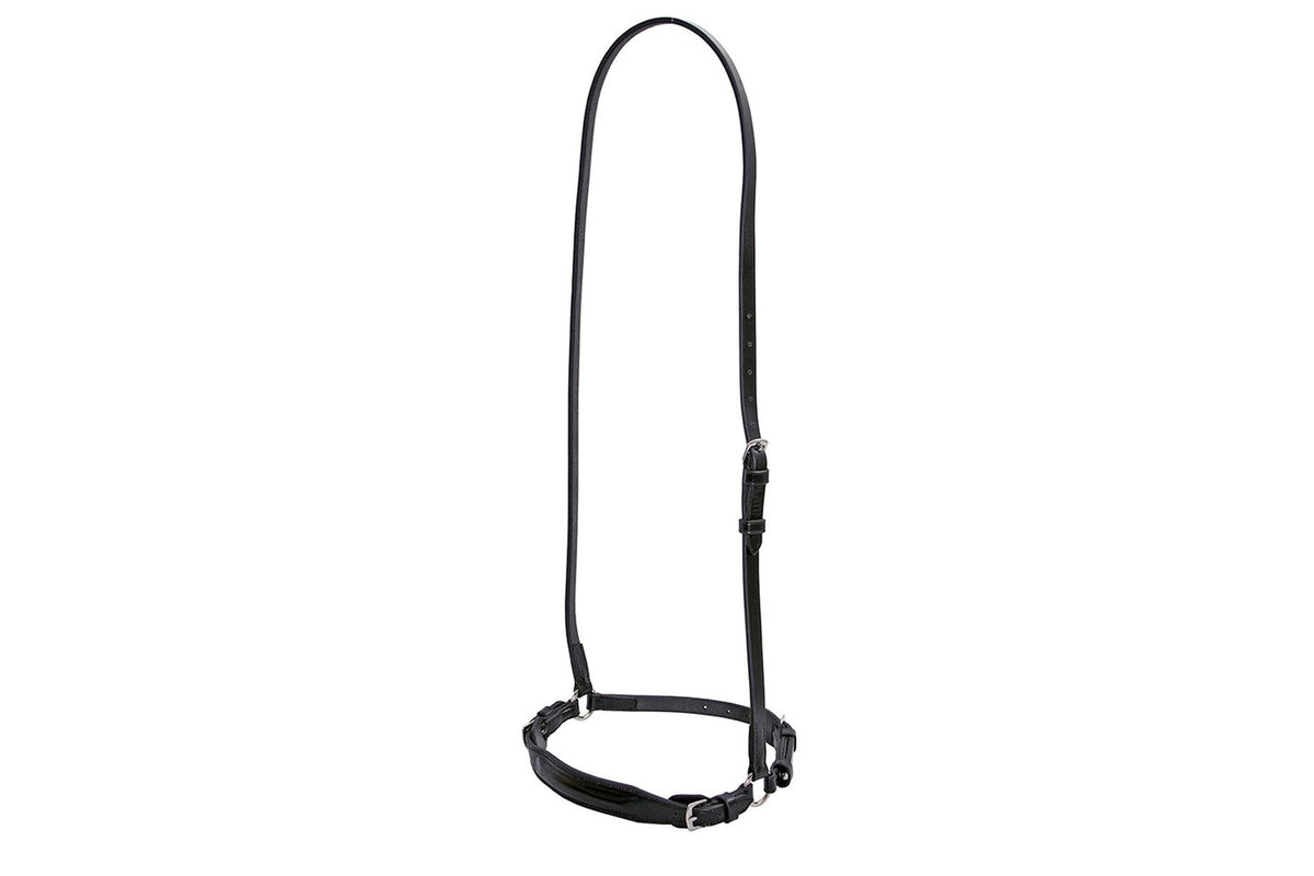 Platinum Raised Drop Noseband - Black