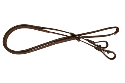 Platinum Rubber Grip Reins - Brown