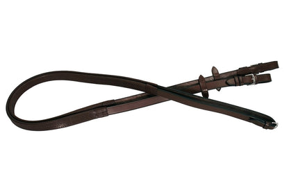 Platinum Rubber Grip Reins - Brown