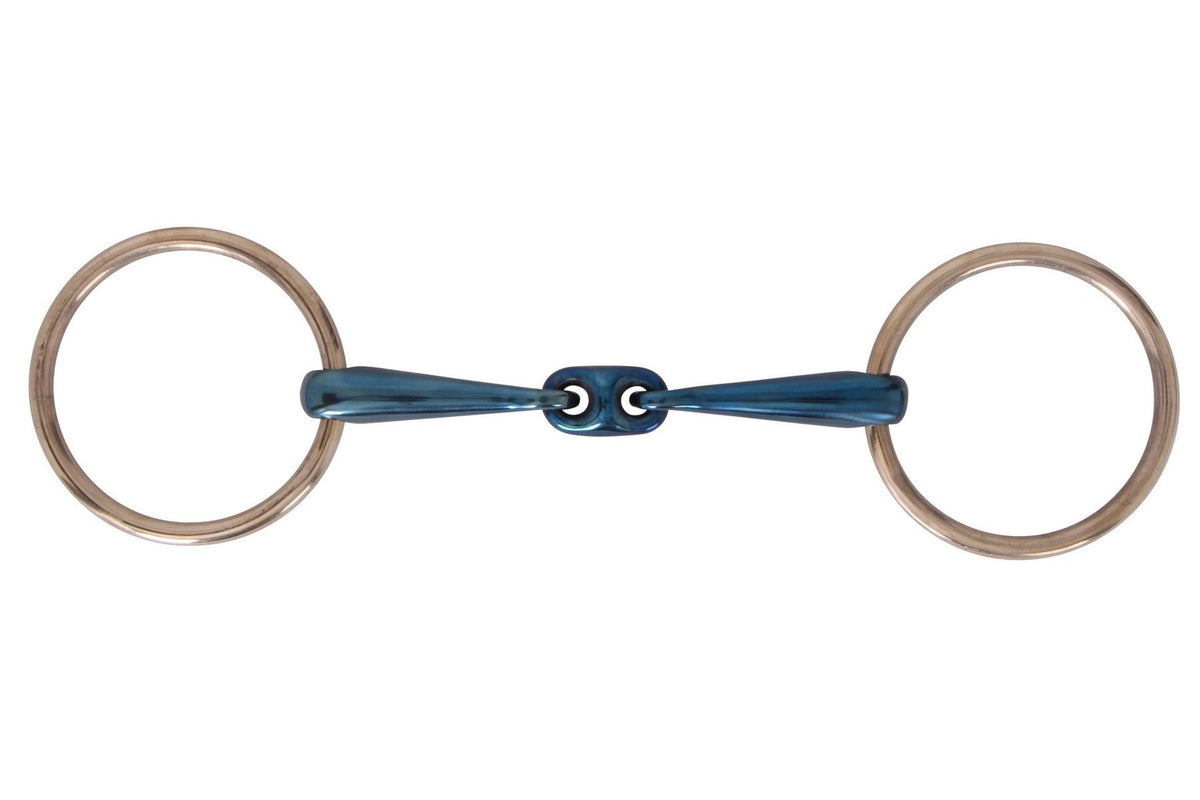 Platinum Sweet Iron Loose Ring Snaffle Training Bit with Lozenge