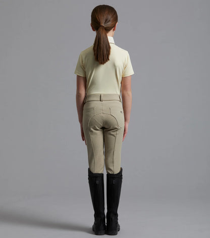 Premier Equine Brava Girls Full Seat Gel Competiton Riding Breeches - Beige - 2