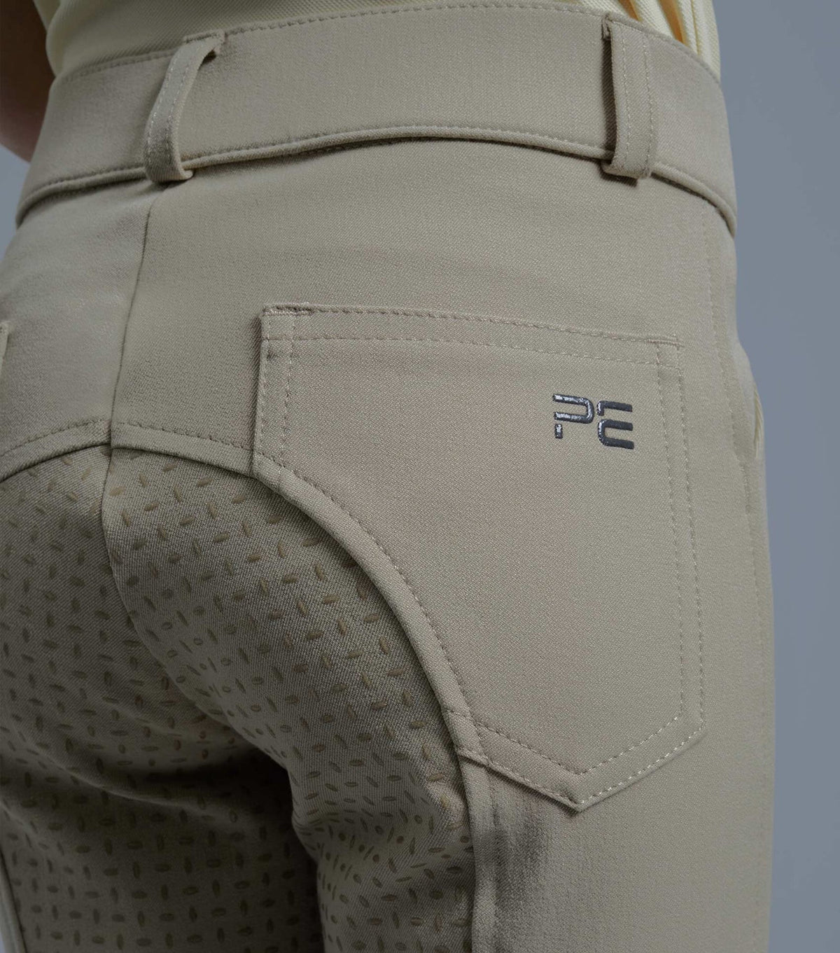 Premier Equine Brava Girls Full Seat Gel Competiton Riding Breeches - Beige - 5
