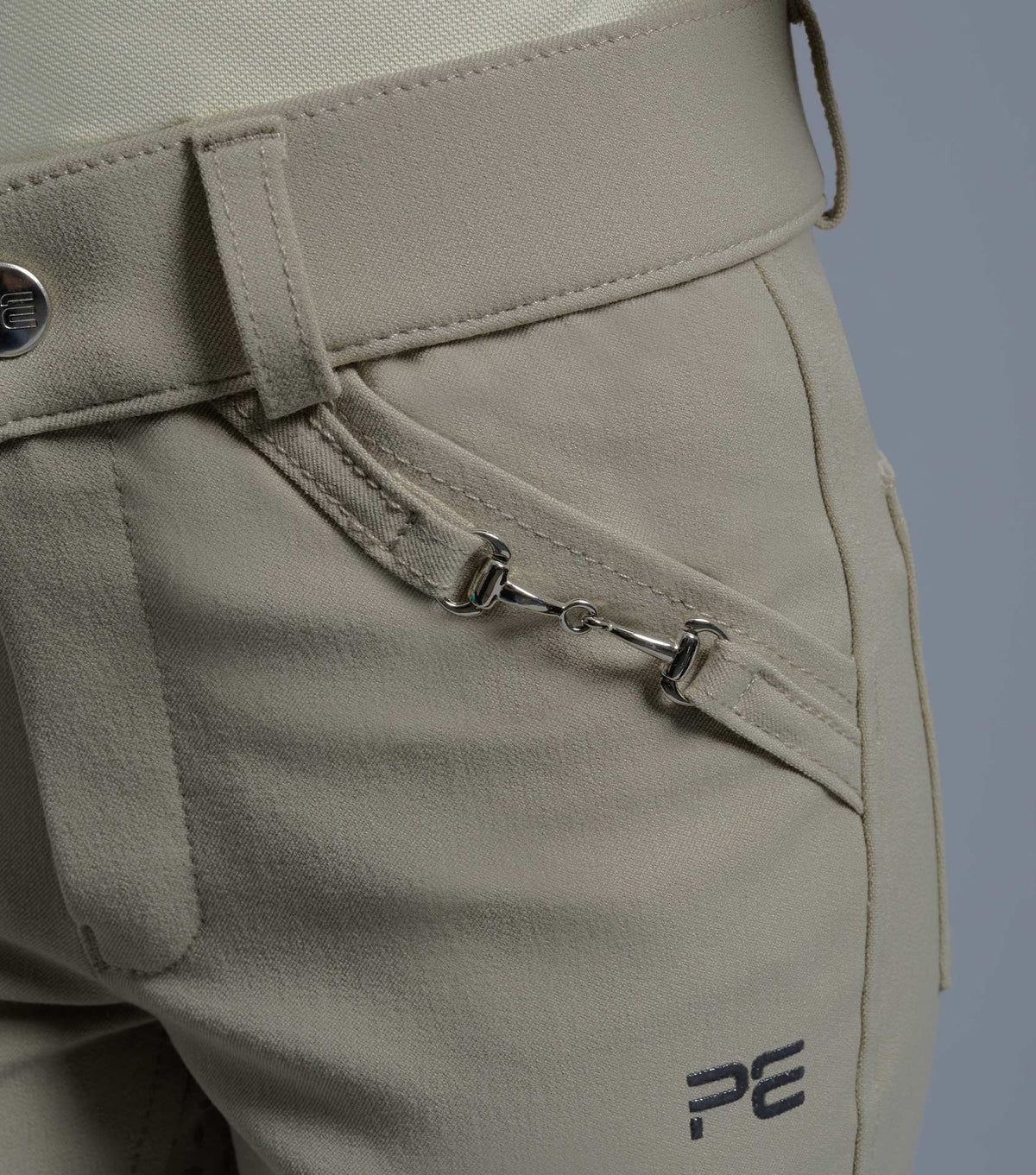 Premier Equine Brava Girls Full Seat Gel Competiton Riding Breeches - Beige - 6
