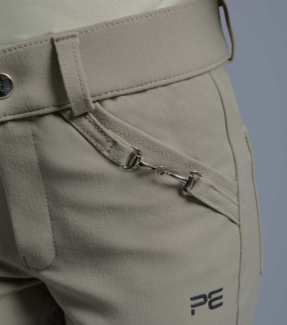 Premier Equine Brava Girls Full Seat Gel Competiton Riding Breeches - Beige - 6