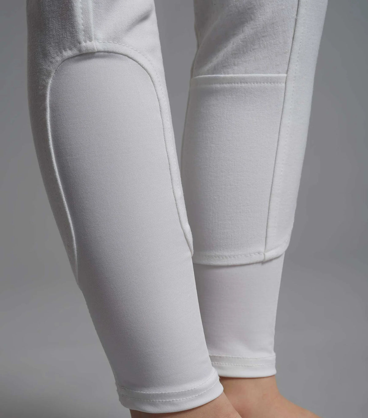 Premier Equine Brava Girls Full Seat Gel Competiton Riding Breeches - White - 4