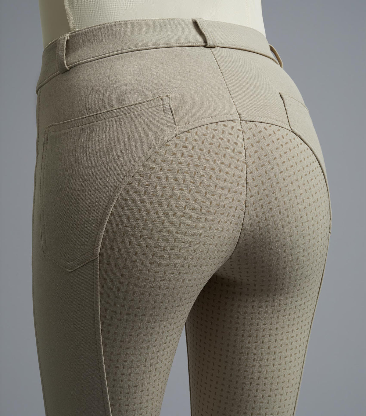 Premier Equine Delta Ladies Full Seat Gel Competition Riding Breeches - Beige - 4