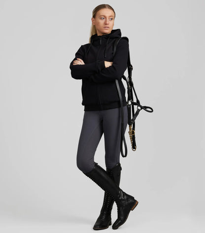 Premier Equine Legato Hooded Full-Zip Sweatshirt Phantom - Black