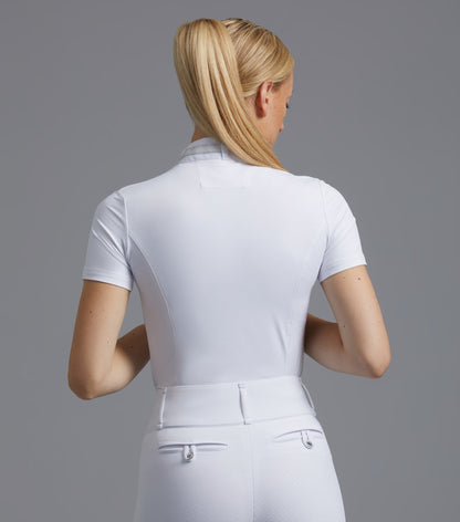 Premier Equine Maria Diamante Show Shirt - White - 3
